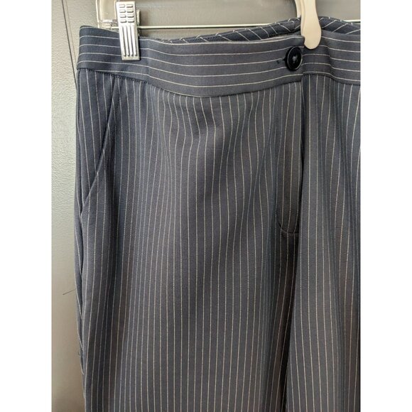 BetaBrand Navy Pinstripe Straight Leg Trouser‎ - 14 - Picture 3 of 10